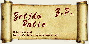 Željko Palić vizit kartica